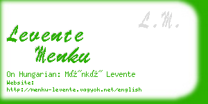 levente menku business card